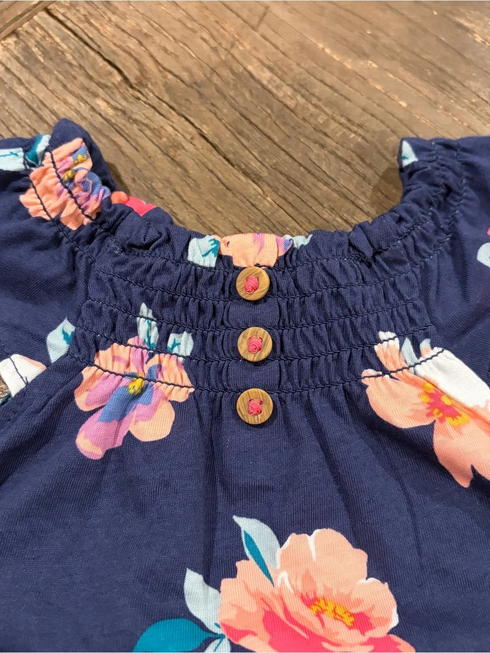 Carter's Baby Girl NWT Navy Blue Floral Jumpsuit Romper 3M